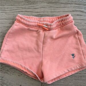 Zara Coral Peach Kids' Cotton Shorts with Elastic Waist